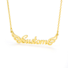 Custom Name Plate Necklace Personalised Customised Stainless Steel Nameplate Name Pendant Necklace
